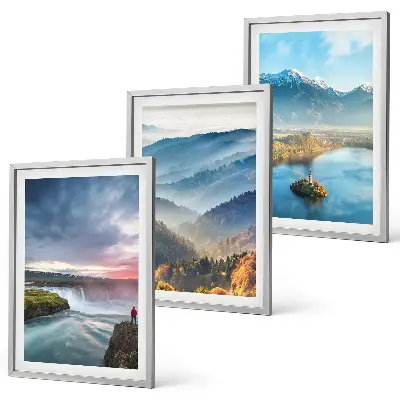Set tablouri decorative cu peisaje montane și cascade