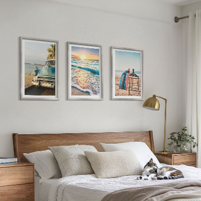 Set tablouri decorative Vacanță la apusul soarelui în Miami