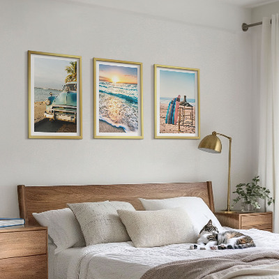Set tablouri decorative Vacanță la apusul soarelui în Miami
