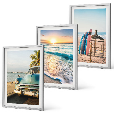 Set tablouri decorative Vacanță la apusul soarelui în Miami