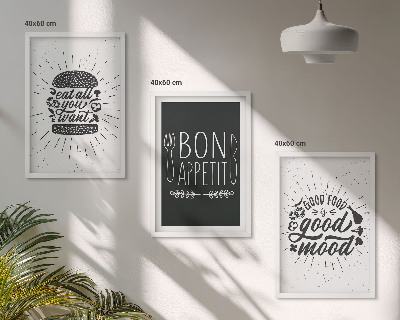 Set tablouri pentru dormitor Grafică alimentară sloganuri culinare