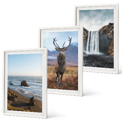 Set tablouri decorative Peisaje montane cu cascade