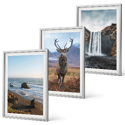 Set tablouri decorative Peisaje montane cu cascade