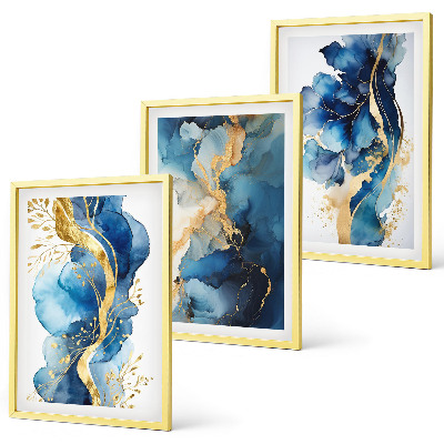 Set tablouri pentru dormitor Modele abstracte albastre