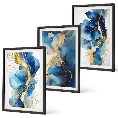 Set tablouri pentru dormitor Modele abstracte albastre