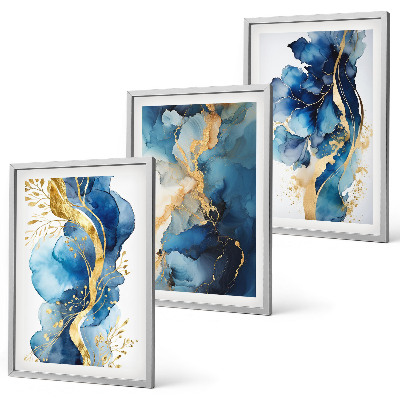 Set tablouri pentru dormitor Modele abstracte albastre