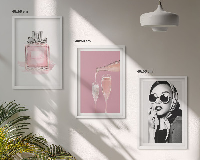 Set tablouri decorative Accesorii roz elegante