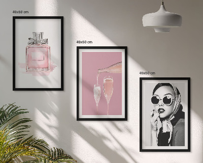 Set tablouri decorative Accesorii roz elegante