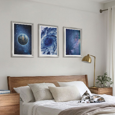 Set tablouri decorative Galaxia furtunii spațiale a Pământului