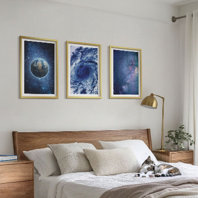 Set tablouri decorative Galaxia furtunii spațiale a Pământului