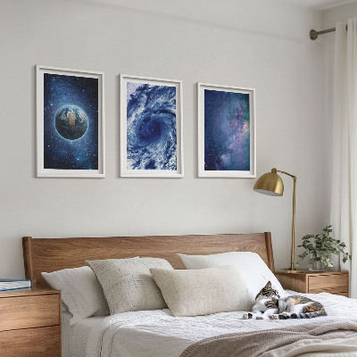 Set tablouri decorative Galaxia furtunii spațiale a Pământului