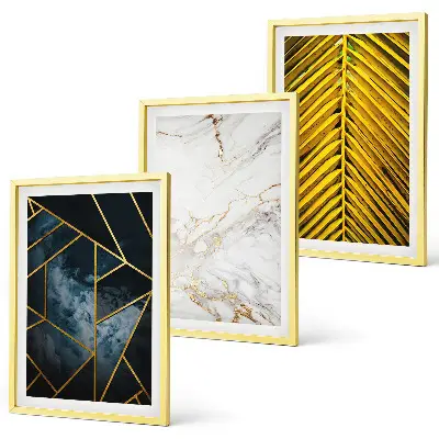 Set de tablouri pentru dormitor cu modele geometrice și vegetație
