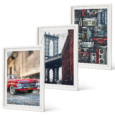 Set tablouri decorative Podul mașinii vechi din Brooklyn, audio retro