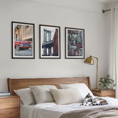 Set tablouri decorative Podul mașinii vechi din Brooklyn, audio retro