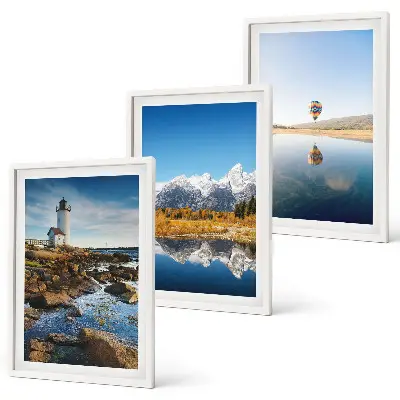 Set tablouri pentru dormitor cu peisaje naturale, far, munți și balon