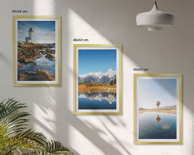 Set tablouri pentru dormitor Vederi ale naturii, far, munți, balon