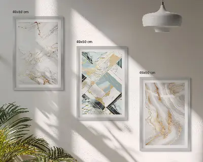 Set tablouri decorative cu modele elegante de marmură