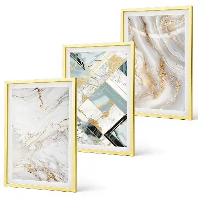 Set tablouri decorative cu modele elegante de marmură