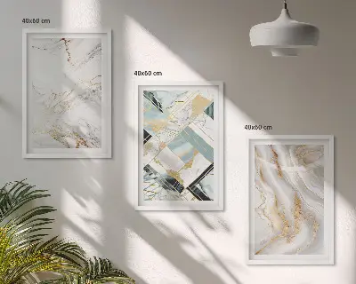 Set tablouri decorative cu modele elegante de marmură
