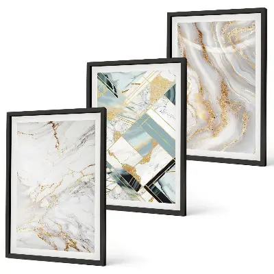 Set tablouri decorative cu modele elegante de marmură