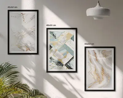 Set tablouri decorative cu modele elegante de marmură