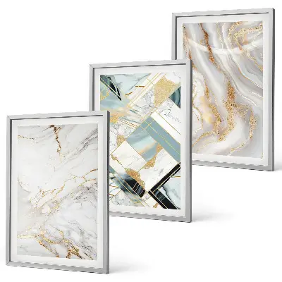 Set tablouri decorative cu modele elegante de marmură