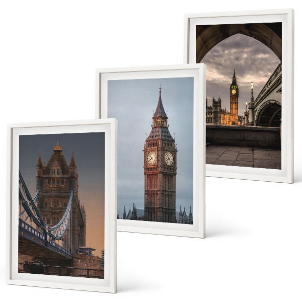 Set tablouri decorative Ceasul Big Ben de pe Podul Londrei