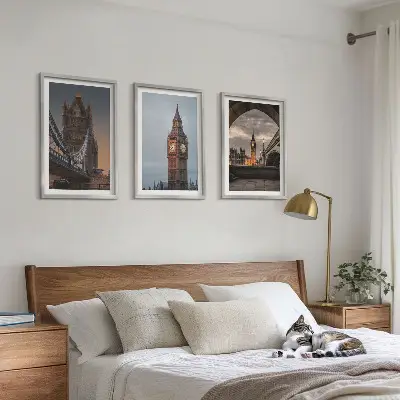 Set tablouri decorative cu reprezentarea ceasului Big Ben de pe Podul Londrei