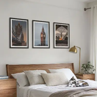Set tablouri decorative cu reprezentarea ceasului Big Ben de pe Podul Londrei