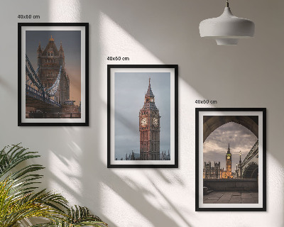 Set tablouri decorative Ceasul Big Ben de pe Podul Londrei
