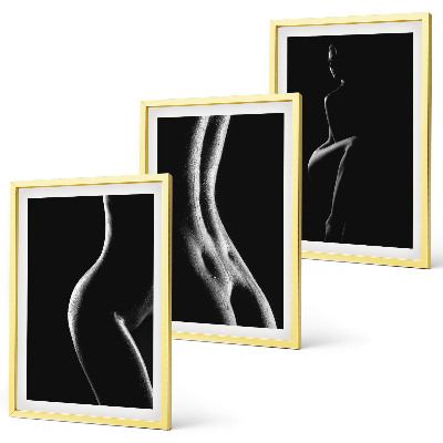 Set tablouri decorative Siluete feminine alb-negru