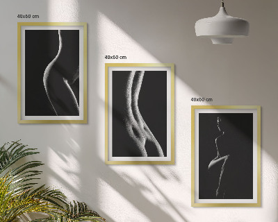 Set tablouri decorative Siluete feminine alb-negru