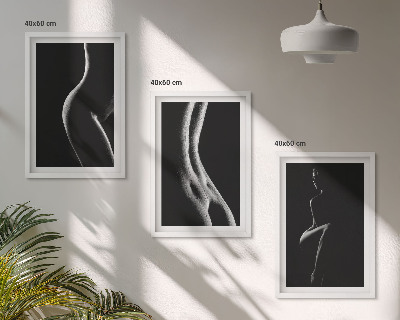 Set tablouri decorative Siluete feminine alb-negru