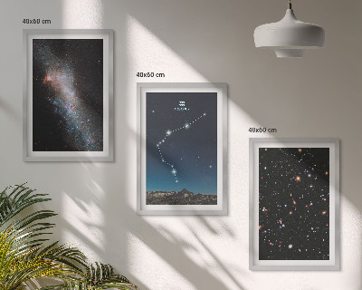 Set tablouri pentru dormitor Galaxie spațiu Vărsător