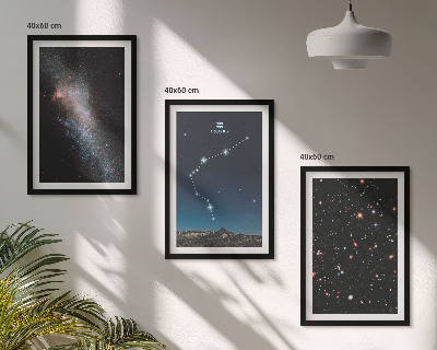 Set tablouri pentru dormitor Galaxie spațiu Vărsător