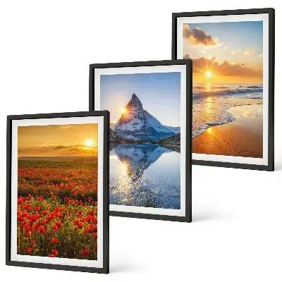 Set tablouri decorative peisaje cu munți și mare în vest
