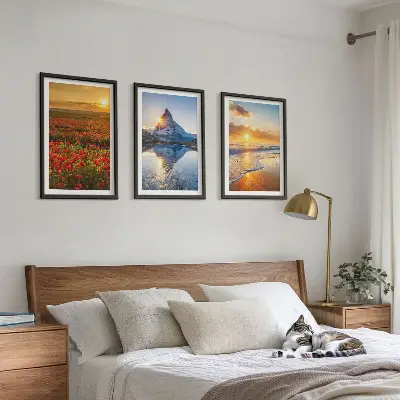 Set tablouri decorative peisaje cu munți și mare în vest