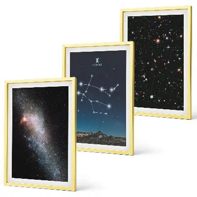 Set tablouri pentru dormitor cu modelul Galaxia zodiacală Gemeni