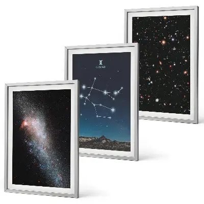 Set tablouri pentru dormitor cu modelul Galaxia zodiacală Gemeni