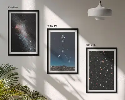 Set tablouri decorative cu constelația galaxiei spațiale Rac