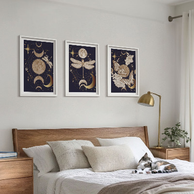 Set tablouri decorative Motive naturale flori de lună
