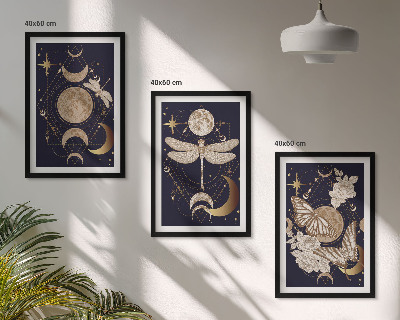 Set tablouri decorative Motive naturale flori de lună