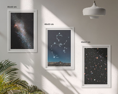 Set tablouri pentru dormitor Galaxii constelații spațiu Săgetător