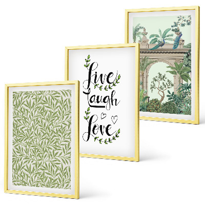 Set tablouri decorative Frunze verzi de arhitectură a plantelor
