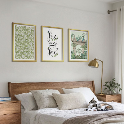 Set tablouri decorative Frunze verzi de arhitectură a plantelor