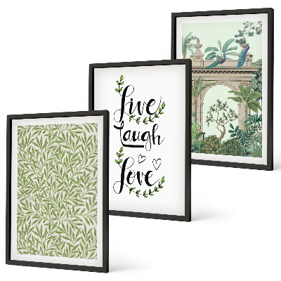 Set tablouri decorative Frunze verzi de arhitectură a plantelor