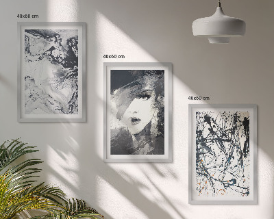 Set tablouri decorative Modele abstracte alb-negru