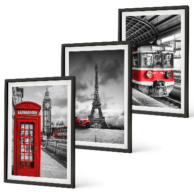 Set tablouri pentru dormitor Icoane transport Londra Paris