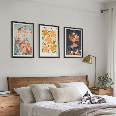 Set tablouri decorative Portrete florale cu buchete