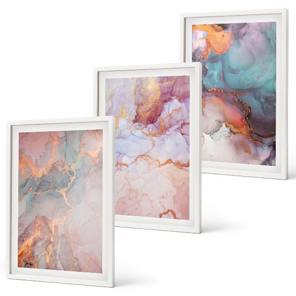 Set tablouri pentru dormitor Modele pastelate abstracte